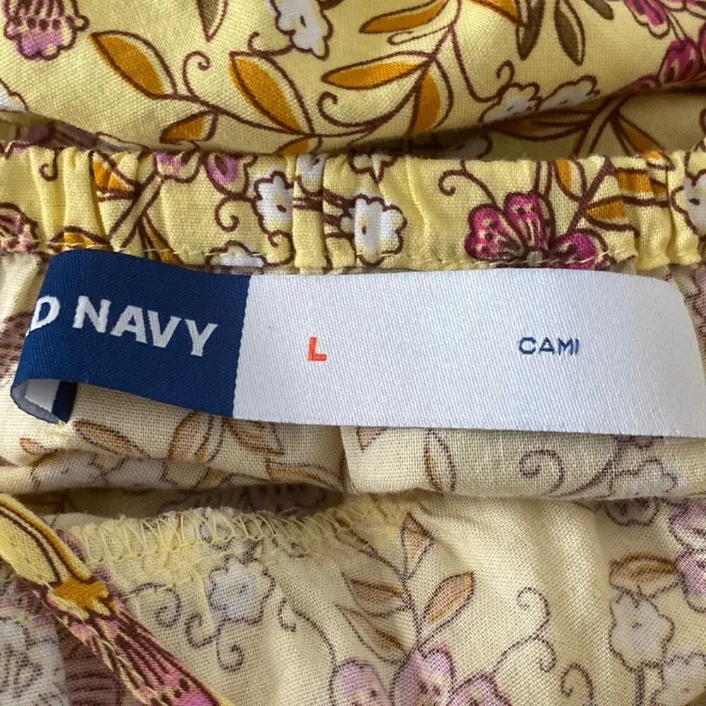 Old Navy yellow Tiered Floral-Print Mini Cami Swing dress